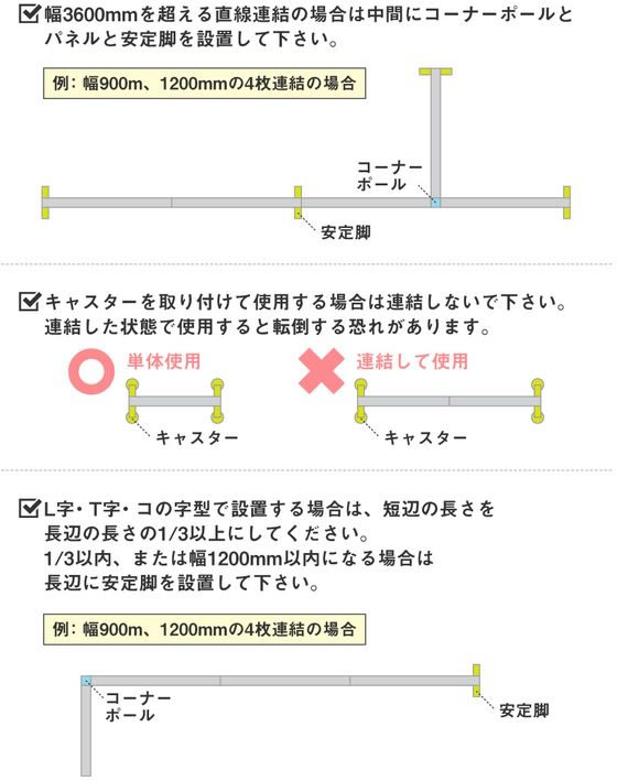 Netforce GOOLOO パーテーション キャスター脚 4個セット Netforce GOOLOO パーテーション キャスター脚 4個セット