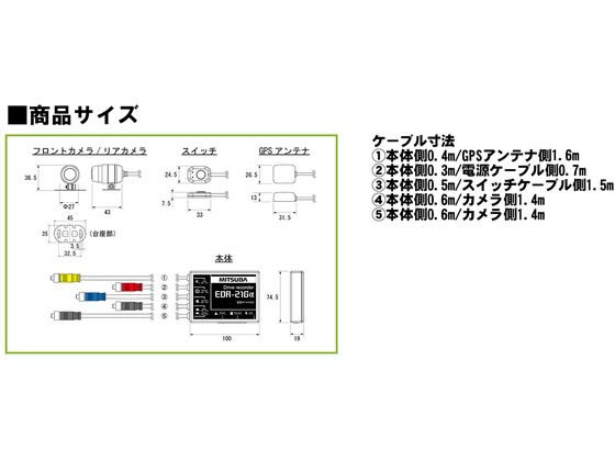 ミツバサンコーワ ドライブレコーダーEDR GPS  搭載　EDR21GA Amazon.co.jp: MITSUBA(ミツバサンコーワ) ドライブレコーダー