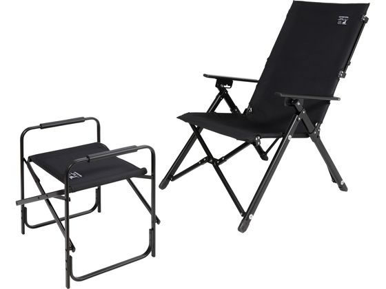 CAPTAIN STAG BLACK LABEL リクライニングリバティチェア CS BLACK