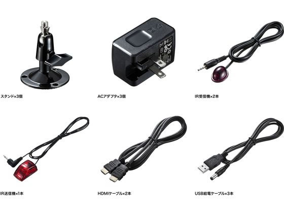 サンワサプライ ワイヤレス分配HDMIエクステンダー 2分配 VGA