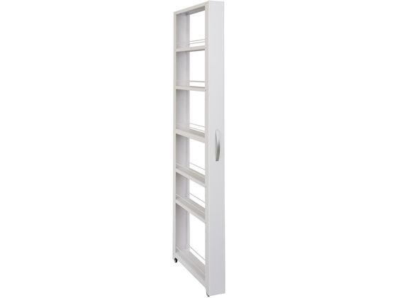 ●色：ホワイト●商品サイズ：（約）幅１０．６４×奥行５７．７×高さ１６５．２ｃｍ●材質：本体／スチール（粉体塗装）、ガード／スチール丸棒（粉体塗装）、取っ手／ＡＢＳ樹脂、ネジキャップ／ポリエチレン、キ