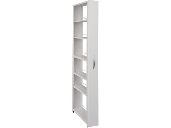 ●色：ホワイト●商品サイズ：（約）１５．６×奥行約５７．７×高さ約１６５．４ｃｍ●材質：本体／スチール（粉体塗装）、ガード／スチール丸棒（粉体塗装）、取っ手／ＡＢＳ樹脂、ネジキャップ／ポリエチレン、キ
