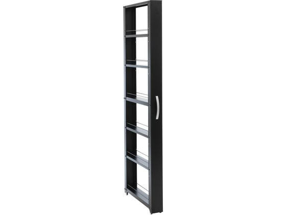 ●色：ブラック●商品サイズ：（約）幅１０．６４×奥行５７．７×高さ１６５．２ｃｍ●材質：本体／スチール（粉体塗装）、ガード／スチール丸棒（粉体塗装）、取っ手／ＡＢＳ樹脂、ネジキャップ／ポリエチレン、キ
