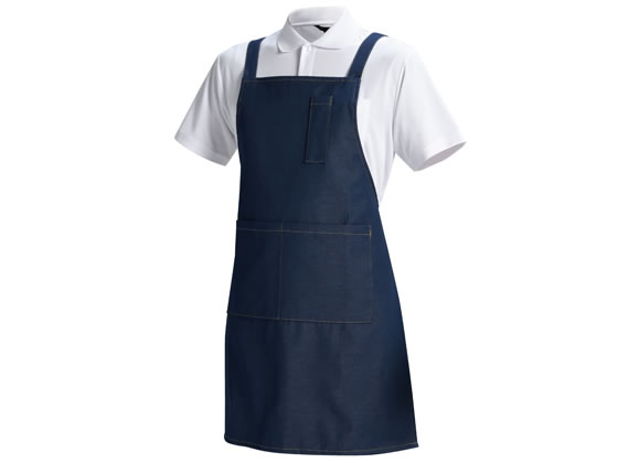 ●素材：ポリエステル６５％・綿３５％ ●東レ ストレッチ コンフォートデニム ●総丈：７９ｃｍ ●左胸にペン刺しポケット