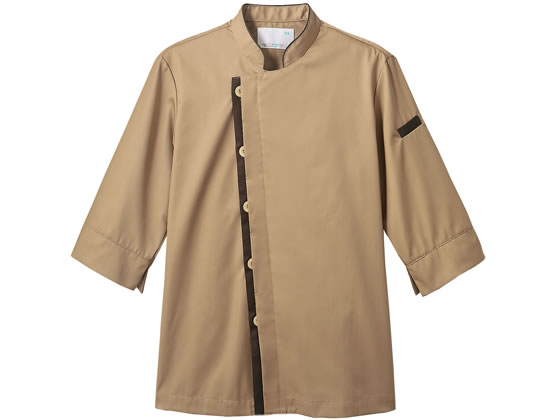 ●単糸ツイル（ポリエステル６５％・綿３５％）●抗菌加工（Ｏ１５７対応）●制電素材●左袖ペン差しポケット付き●異物混入リスクを防ぐ割れにくいボタン仕様●体毛などの落下を防止する袖口ネット付き●７分袖●男