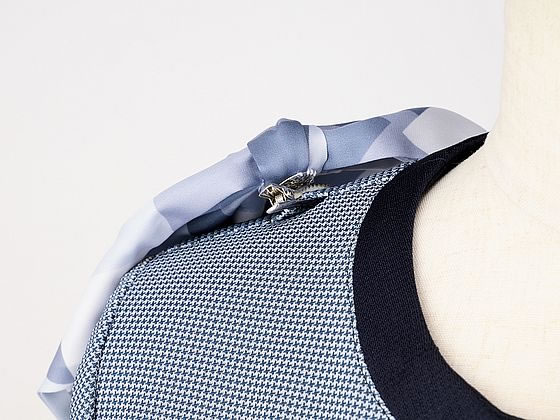 神馬 エレガンスチドリサマージャケット ネイビー×ホワイト 13号