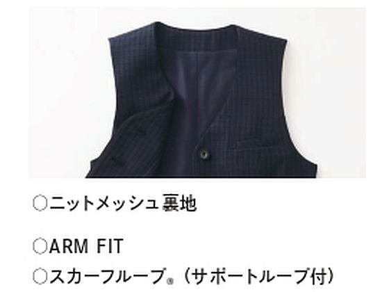 ENJOY ベスト ネイビーチェック 17号 ESV978-62 通販【フォレストウェイ】