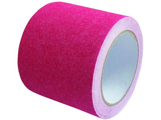 ●色：蛍光ピンク●幅(mm)：100●長さ(m)：5●厚さ(mm)：0.8●テープカット条件：切断にカッターが必要●タイプ(屋内/屋外)：屋内用●基材：PVC●表面：鉱物粒子●粘着剤：アクリル系