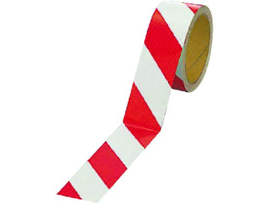 ●色：赤/白●幅(mm)：45●長さ(m)：10●厚さ(mm)：0.12●テープカット条件：切断にはカッターが必要●粘着力：6.64N/10mm●白色部：反射●基材:ポリエステル樹脂フィルム●粘着剤:
