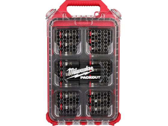 milwaukee SHOCKWAVE IMPACT DUTY fB[vCpNg\Pbg 3 8C` 9.5mm p 19PCS PACKOUTZbg 49-66-6801