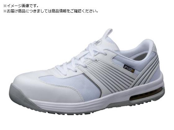 ●寸法（ｃｍ）：２７．５●足幅サイズ：ＥＥＥ●色：ホワイト●規格：ＪＳＡＡ Ａ種認定●耐圧迫荷重（ｋＮ）：１０±０．１●ＪＳＡＡ認定 Ａ種人工皮革製プロスニーカー／踵衝撃吸収／耐滑／静電●耐圧迫性荷重