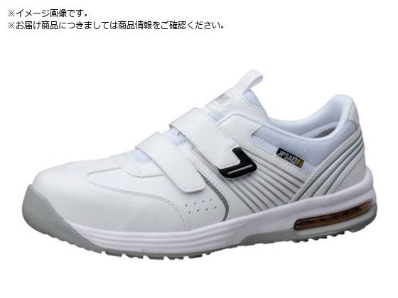 ●寸法（ｃｍ）：２６．５●足幅サイズ：ＥＥＥ●色：ホワイト●規格：ＪＳＡＡ Ａ種認定●耐圧迫荷重（ｋＮ）：１０±０．１●ＪＳＡＡ認定 Ａ種人工皮革製プロスニーカー／踵衝撃吸収／耐滑／静電●耐圧迫性荷重