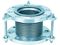 NFK/排気ライン用伸縮管継手 フランジ5K/SS400(接液部SUS) 100A×100L/NK-7300/5K-SS400-100A-100L