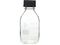 SCHOTT/DURAN/ねじ口瓶丸型白(デュラン(R))黒キャップ付 500mL