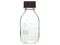SCHOTT/DURAN/ねじ口瓶丸型白(デュラン(R))赤キャップ付 500mL