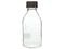 SCHOTT/DURAN/ねじ口瓶丸型白(デュラン(R))赤キャップ付 750mL