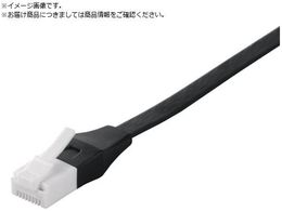 BUFFALO Cat6A c̐܂ȂLANP[u tbg Xg[g 0.5m ubN BSLS6AFU05BK